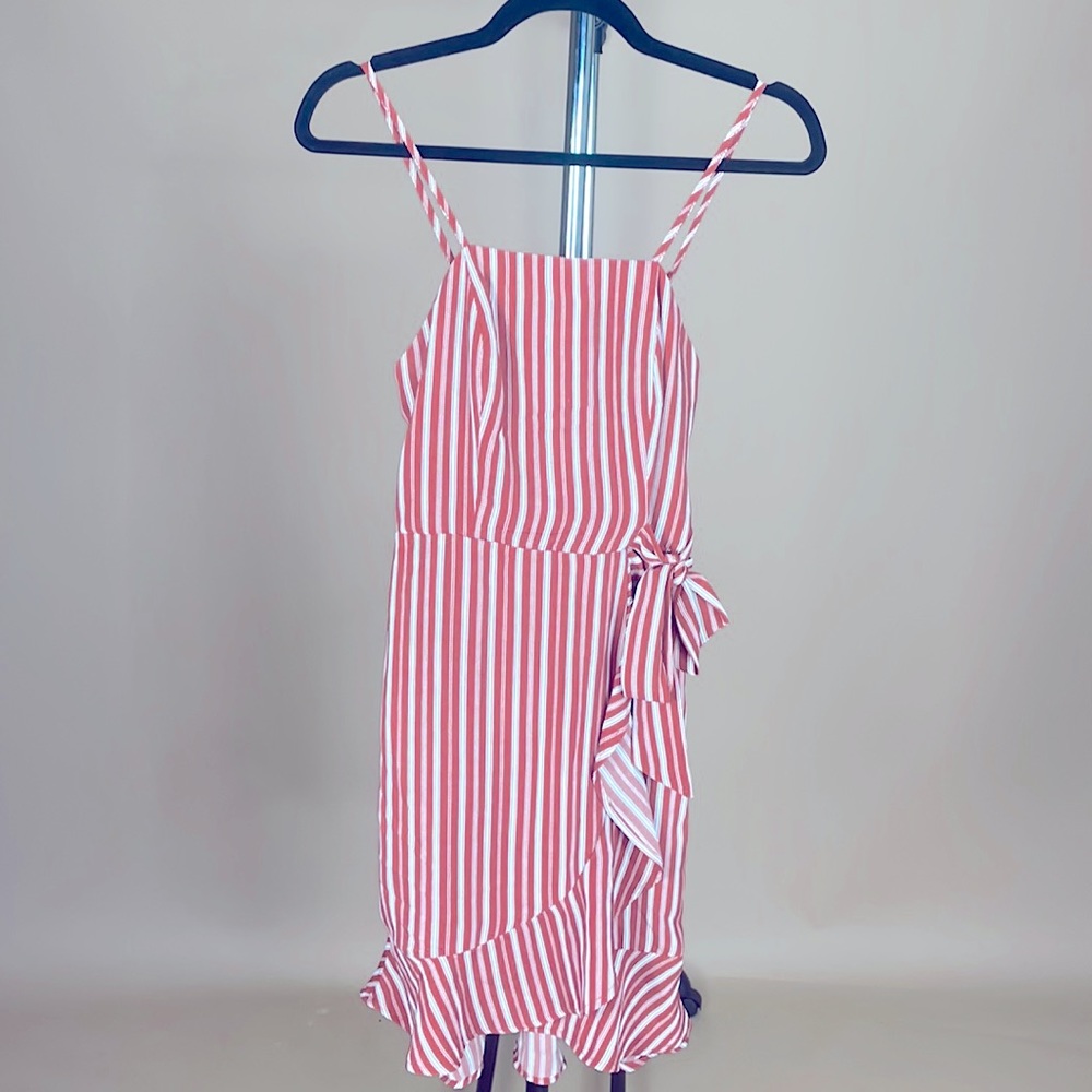 Target- Orange and White Dress XS